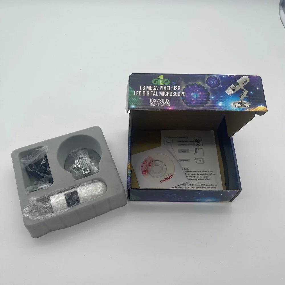 Gro1‎ 1.3 Mega-Pixel USB LED Digital Microscope 10x-300x Magnification